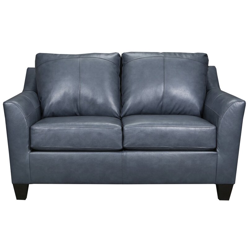 Ebern Designs Emin 60" Wide Faux Leather Loveseat